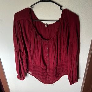 Free people long sleeve blouse
